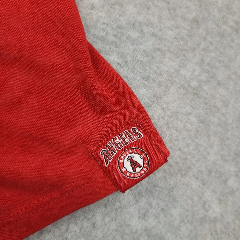 Nike MLB Los‎ Angeles Angels T-Shirt Womens Medium Red Short Sleeve Scoop Neck
